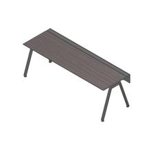 アフィーノ ワークベンチ JVB-2407GLTN-TR 片面タイプ 単独型 アルミ塗装脚 W2400×D700 ［天板：アッシュドオークD］