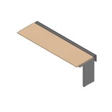 アフィーノ ワークベンチ JVB-2407TLN-PX 片面タイプ 連増セット アルミミラー脚 W2400×D700 ［天板：ホワイトオークM］