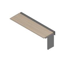 アフィーノ ワークベンチ JVB-2407TLN-TM 片面タイプ 連増セット アルミ塗装脚 W2400×D700 ［天板：アッシュドオークM］