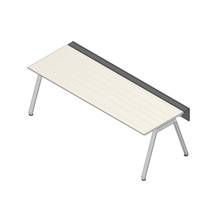 アフィーノ ワークベンチ JVB-2408GLPN-PH 片面タイプ 単独型 アルミミラー脚 W2400×D800 ［天板：アッシュドパインL］