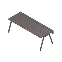 アフィーノ ワークベンチ JVB-2408GLTN-TR 片面タイプ 単独型 アルミ塗装脚 W2400×D800 ［天板：アッシュドオークD］