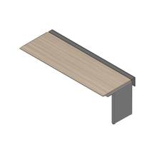 アフィーノ ワークベンチ JVB-2408TLN-PM 片面タイプ 連増セット アルミミラー脚 W2400×D800 ［天板：アッシュドオークM］