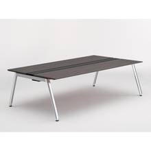 アフィーノ ワークベンチ JVB-2414GEPN-PR 両面タイプ 単独型 アルミミラー脚 W2400×D1400 ［天板：アッシュドオークD］