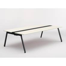 アフィーノ ワークベンチ JVB-2414GETN-TH 両面タイプ 単独型 アルミ塗装脚 W2400×D1400 ［天板：アッシュドパインL］