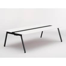 アフィーノ ワークベンチ JVB-2414GETN-TL 両面タイプ 単独型 アルミ塗装脚 W2400×D1400 ［天板：ホワイトW］