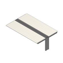 アフィーノ ワークベンチ JVB-2414TEN-PH 両面タイプ 連増セット アルミミラー脚 W2400×D1400 ［天板：アッシュドパインL］