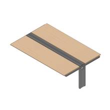 アフィーノ ワークベンチ JVB-2414TEN-PX 両面タイプ 連増セット アルミミラー脚 W2400×D1400 ［天板：ホワイトオークM］