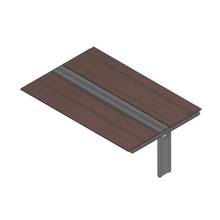 アフィーノ ワークベンチ JVB-2414TEN-TY 両面タイプ 連増セット アルミ塗装脚 W2400×D1400 ［天板：ブラックウォールナットD］