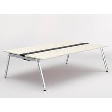 アフィーノ ワークベンチ JVB-2416GEPN-PH 両面タイプ 単独型 アルミミラー脚 W2400×D1600 ［天板：アッシュドパインL］