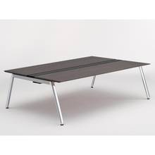 アフィーノ ワークベンチ JVB-2416GEPN-PR 両面タイプ 単独型 アルミミラー脚 W2400×D1600 ［天板：アッシュドオークD］