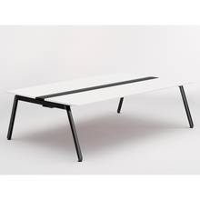 アフィーノ ワークベンチ JVB-2416GETN-TL 両面タイプ 単独型 アルミ塗装脚 W2400×D1600 ［天板：ホワイトW］