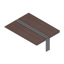 アフィーノ ワークベンチ JVB-2416TEN-PY 両面タイプ 連増セット アルミミラー脚 W2400×D1600 ［天板：ブラックウォールナットD］