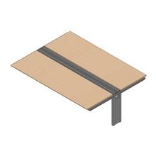 アフィーノ ワークベンチ JVB-2416TEN-TX 両面タイプ 連増セット アルミ塗装脚 W2400×D1600 ［天板：ホワイトオークM］