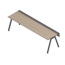 アフィーノ ワークベンチ JVB-2807GLTN-TM 片面タイプ 単独型 アルミ塗装脚 W2800×D700 ［天板：アッシュドオークM］