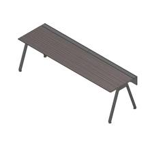 アフィーノ ワークベンチ JVB-2807GLTN-TR 片面タイプ 単独型 アルミ塗装脚 W2800×D700 ［天板：アッシュドオークD］