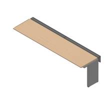 アフィーノ ワークベンチ JVB-2807TLN-PX 片面タイプ 連増セット アルミミラー脚 W2800×D700 ［天板：ホワイトオークM］