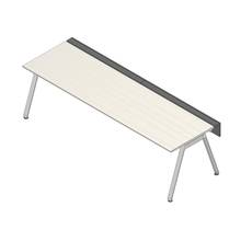 アフィーノ ワークベンチ JVB-2808GLPN-PH 片面タイプ 単独型 アルミミラー脚 W2800×D800 ［天板：アッシュドパインL］