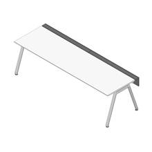 アフィーノ ワークベンチ JVB-2808GLPN-PL 片面タイプ 単独型 アルミミラー脚 W2800×D800 ［天板：ホワイトW］