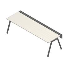 アフィーノ ワークベンチ JVB-2808GLTN-TH 片面タイプ 単独型 アルミ塗装脚 W2800×D800 ［天板：アッシュドパインL］