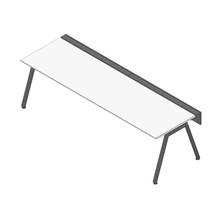 アフィーノ ワークベンチ JVB-2808GLTN-TL 片面タイプ 単独型 アルミ塗装脚 W2800×D800 ［天板：ホワイトW］