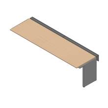 アフィーノ ワークベンチ JVB-2808TLN-PX 片面タイプ 連増セット アルミミラー脚 W2800×D800 ［天板：ホワイトオークM］