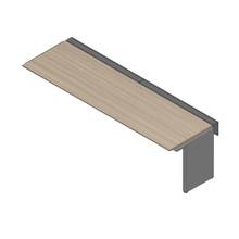 アフィーノ ワークベンチ JVB-2808TLN-TM 片面タイプ 連増セット アルミ塗装脚 W2800×D800 ［天板：アッシュドオークM］