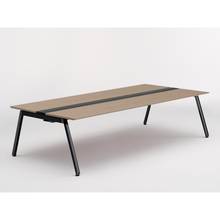 アフィーノ ワークベンチ JVB-2814GETN-TM 両面タイプ 単独型 アルミ塗装脚 W2800×D1400 ［天板：アッシュドオークM］