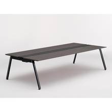 アフィーノ ワークベンチ JVB-2814GETN-TR 両面タイプ 単独型 アルミ塗装脚 W2800×D1400 ［天板：アッシュドオークD］