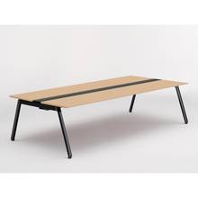 アフィーノ ワークベンチ JVB-2814GETN-TX 両面タイプ 単独型 アルミ塗装脚 W2800×D1400 ［天板：ホワイトオークM］