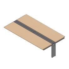 アフィーノ ワークベンチ JVB-2814TEN-TX 両面タイプ 連増セット アルミ塗装脚 W2800×D1400 ［天板：ホワイトオークM］