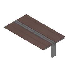 アフィーノ ワークベンチ JVB-2814TEN-TY 両面タイプ 連増セット アルミ塗装脚 W2800×D1400 ［天板：ブラックウォールナットD］