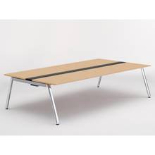 アフィーノ ワークベンチ JVB-2816GEPN-PX 両面タイプ 単独型 アルミミラー脚 W2800×D1600 ［天板：ホワイトオークM］