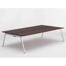 アフィーノ ワークベンチ JVB-2816GEPN-PY 両面タイプ 単独型 アルミミラー脚 W2800×D1600 ［天板：ブラックウォールナットD］