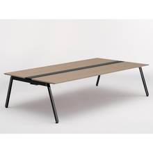 アフィーノ ワークベンチ JVB-2816GETN-TM 両面タイプ 単独型 アルミ塗装脚 W2800×D1600 ［天板：アッシュドオークM］