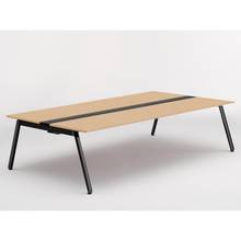 アフィーノ ワークベンチ JVB-2816GETN-TX 両面タイプ 単独型 アルミ塗装脚 W2800×D1600 ［天板：ホワイトオークM］