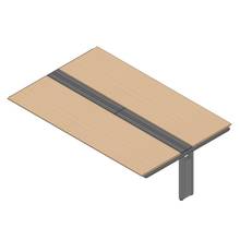 アフィーノ ワークベンチ JVB-2816TEN-TX 両面タイプ 連増セット アルミ塗装脚 W2800×D1600 ［天板：ホワイトオークM］