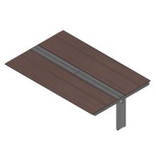 アフィーノ ワークベンチ JVB-2816TEN-TY 両面タイプ 連増セット アルミ塗装脚 W2800×D1600 ［天板：ブラックウォールナットD］