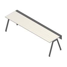 アフィーノ ワークベンチ JVB-3007GLTN-TH 片面タイプ 単独型 アルミ塗装脚 W3000×D700 ［天板：アッシュドパインL］