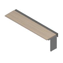 アフィーノ ワークベンチ JVB-3007TLN-PM 片面タイプ 連増セット アルミミラー脚 W3000×D700 ［天板：アッシュドオークM］