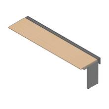 アフィーノ ワークベンチ JVB-3007TLN-TX 片面タイプ 連増セット アルミ塗装脚 W3000×D700 ［天板：ホワイトオークM］