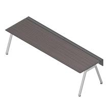 アフィーノ ワークベンチ JVB-3008GLPN-PR 片面タイプ 単独型 アルミミラー脚 W3000×D800 ［天板：アッシュドオークD］