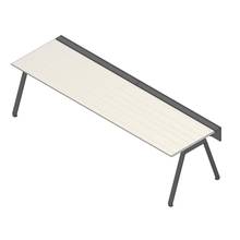 アフィーノ ワークベンチ JVB-3008GLTN-TH 片面タイプ 単独型 アルミ塗装脚 W3000×D800 ［天板：アッシュドパインL］