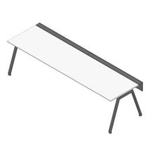 アフィーノ ワークベンチ JVB-3008GLTN-TL 片面タイプ 単独型 アルミ塗装脚 W3000×D800 ［天板：ホワイトW］