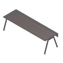 アフィーノ ワークベンチ JVB-3008GLTN-TR 片面タイプ 単独型 アルミ塗装脚 W3000×D800 ［天板：アッシュドオークD］