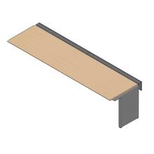 アフィーノ ワークベンチ JVB-3008TLN-PX 片面タイプ 連増セット アルミミラー脚 W3000×D800 ［天板：ホワイトオークM］