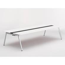 アフィーノ ワークベンチ JVB-3014GEPN-PL 両面タイプ 単独型 アルミミラー脚 W3000×D1400 ［天板：ホワイトW］