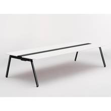 アフィーノ ワークベンチ JVB-3014GETN-TL 両面タイプ 単独型 アルミ塗装脚 W3000×D1400 ［天板：ホワイトW］