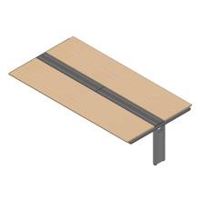 アフィーノ ワークベンチ JVB-3014TEN-TX 両面タイプ 連増セット アルミ塗装脚 W3000×D1400 ［天板：ホワイトオークM］