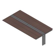 アフィーノ ワークベンチ JVB-3014TEN-TY 両面タイプ 連増セット アルミ塗装脚 W3000×D1400 ［天板：ブラックウォールナットD］