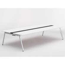 アフィーノ ワークベンチ JVB-3016GEPN-PL 両面タイプ 単独型 アルミミラー脚 W3000×D1600 ［天板：ホワイトW］